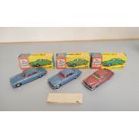 Corgi Toys- Three boxed Jaguar X model cars no 238 with Glidamatic suspension, one being the