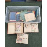 Box of mixed World stamps and albums to include issues from Danzig, Germany, Italy etc.