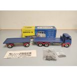 Shackleton Toys. Vintage die cast Foden F.G clockwork flatbed lorry with blue body and red