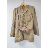 WW2 British Royal Artillery officer's tunic, complete with Sam Brown belt.