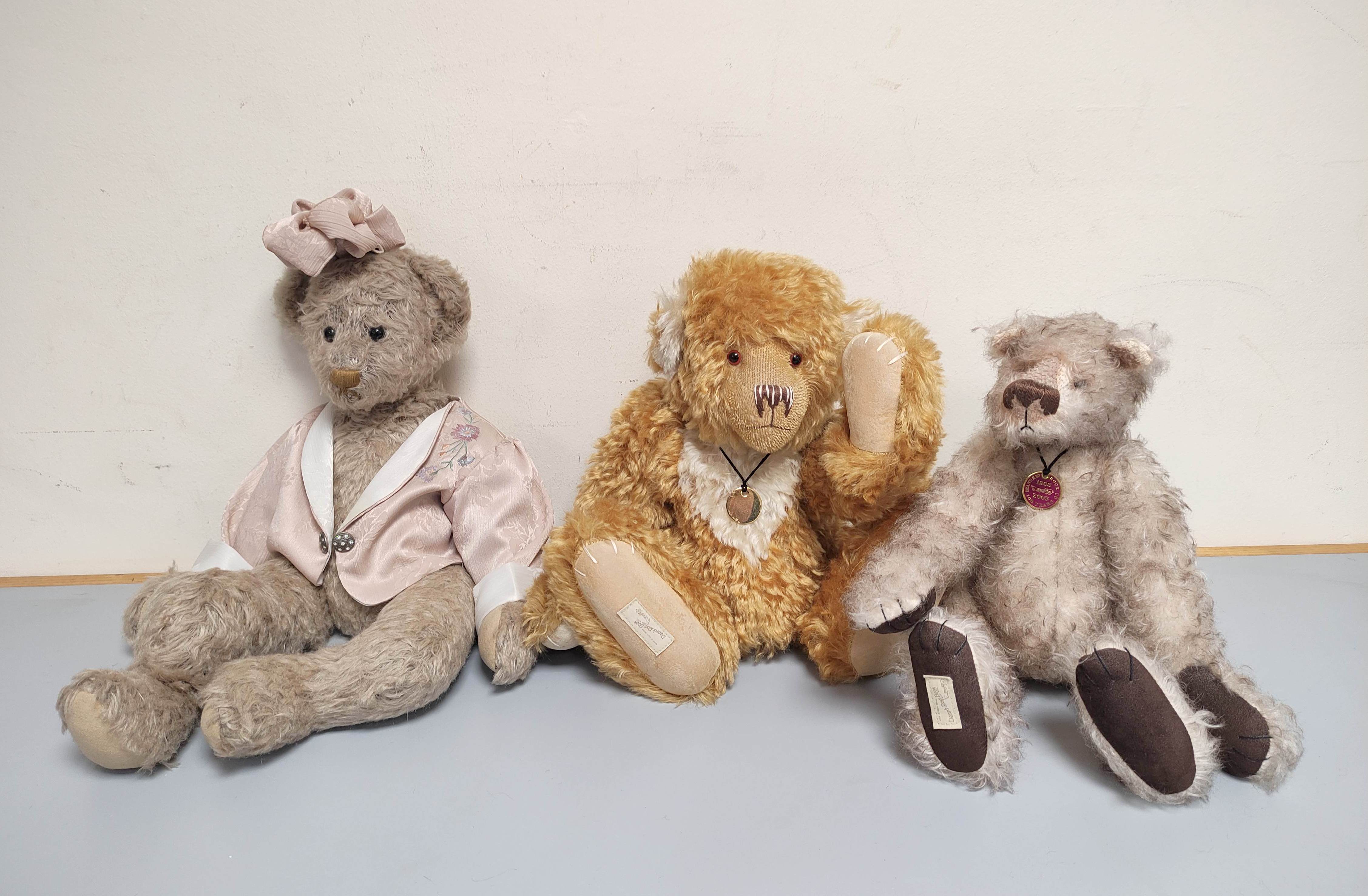 Three collector's teddy bears to include Gund Barton's Creek Collection Angela bear 86026,& two
