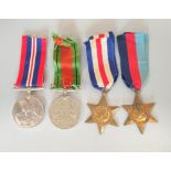 WW2 British medal group comprising of a France & Germany Star, 1939-1945 Star, War Medal & Defence