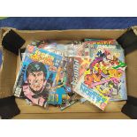 Box of DC Legion of Superheroes comics.