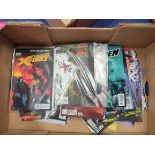 Box of Marvel X-Force comics.