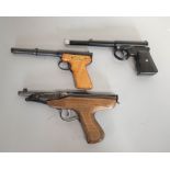 Three vintage air pistols to include a Diana MK IV with breaktop action and teo others (not