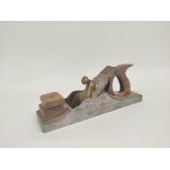 Early 20th century woodworking jointer plane by W Marples & Sons Hibernia with steel plate by