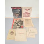 WW2 German Third Reich ephemera to include correspondence ( feldpost. Also an Italian publication on