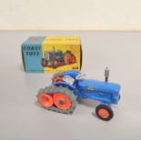 Corgi Toys- Fordson Power Major tractor with Roadless Half Tracks no 54. Complete with box.