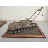 Five collector's model military vehicles. To include a M88A1G Recovery Tank, Mercedes Benz L3000,