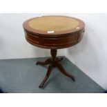 Circular drum occasional table.