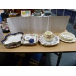 Collection of porcelain to include Royal Doulton Bunnykins and assorted biscuit plates etc.