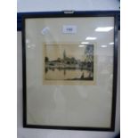 Robert Houston Glasgow University Pencil signed etching.