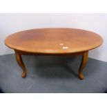 Oval reproduction coffee table.