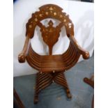 Syrian-style Savonarola chair.