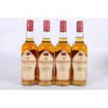 Four bottles of AUCHENTOSHAN 10 year old Lowland single malt Scotch whisky, old style bottling, 70cl