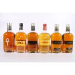 Six bottles of JURA single malt Scotch whisky to include two old style 10 year olds 40% abv.,