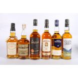 Six bottles of single malt Scotch whisky to include BENROMACH Organic 70cl 43% abv., ABERLOUR 10