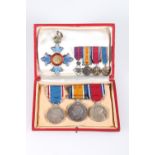 Medals of Major G O Boase CBE comprising WWI British war medal [MAJOR G O BOASE], a George V