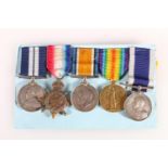 Medals of 129947 Chief Petty Officer Alfred Treadway DSM of the Royal Navy comprising a WWI war