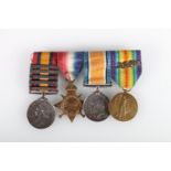Medals of 4995 Acting Warrant Officer T Clark of the Cameron Highlanders comprising an Anglo-Boer