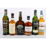Six bottles of single malt Scotch whisky to include THE BALVENIE Founder's Reserve 10 year old