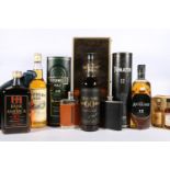 Six bottles of whisky to include BANK OF AMERICA EDINBURGH 10 year old blended whisky 75cl 40% abv.,