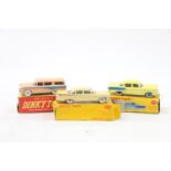 Dinky Toys diecast model cars including 173 Nash Rambler, 179 Studebaker President Sedan and 191