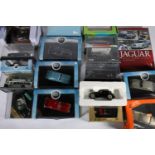 Diecast model vehicle models, mostly Jaguars to include Oxford 1:43 JAG9002, JAGVII001, JAGVII005,