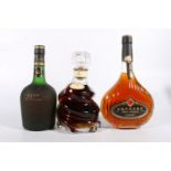 Three bottles of brandy to include TORRES JAIME I Reserva De La Familia, 70cl 38% abv.,