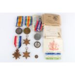 Family medal grouping including medals of 7-2050 Corporal T S Leach of the Northumberland