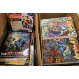 Two boxes of DC Comics and other comics to include The New Teen Titans, Batman, Emerald Dawn II,