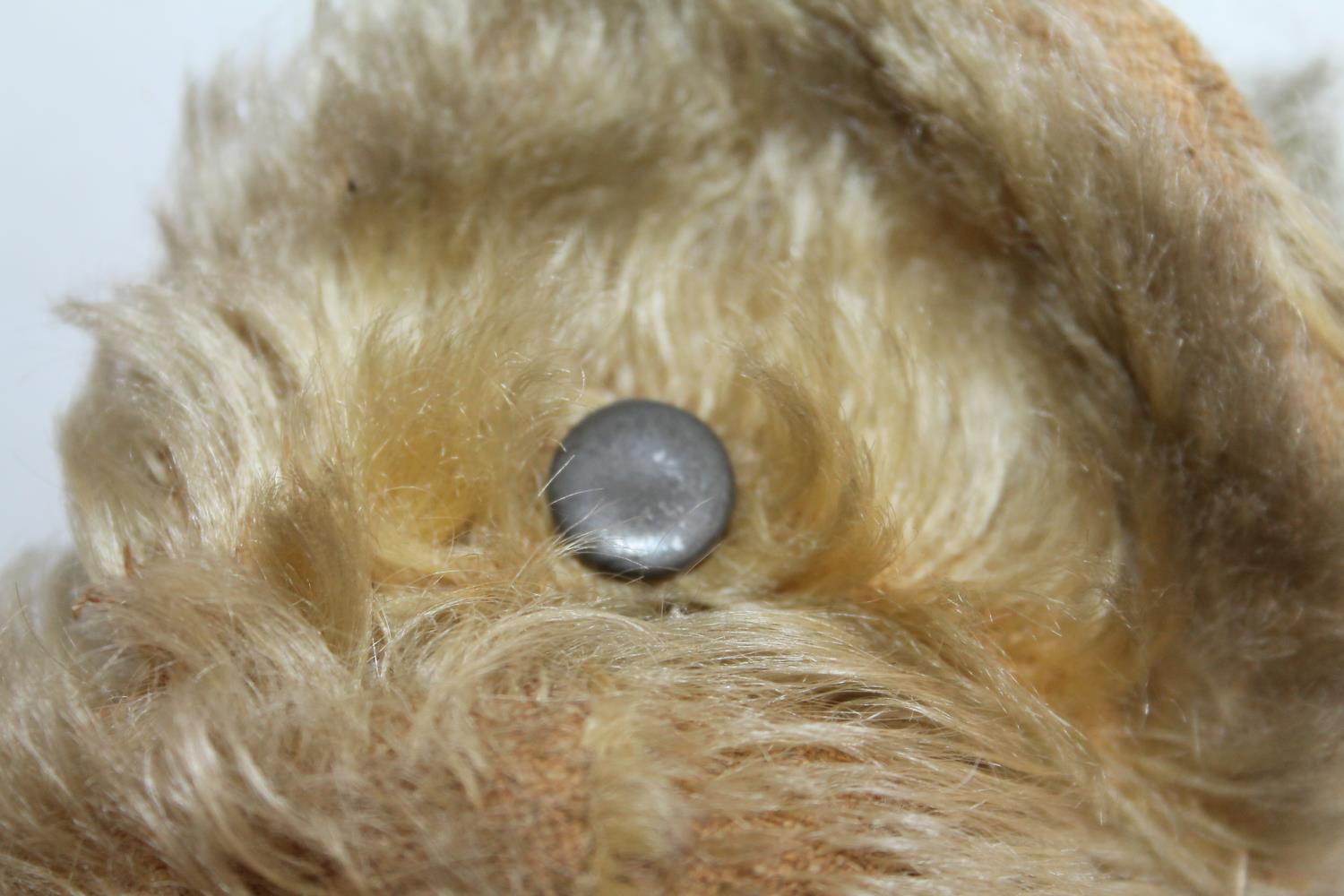 Early Steiff style button ear teddy bear, mohair with articulate limbs and hunch back, 46cm long. - Image 2 of 2