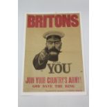 After ALFRED LEETE, Britons Lord Kitchener Wants You!, poster print, sheet size 76cm x 53cm.