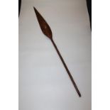 Eastern native hardwood paddle club, perhaps South Seas Islands Papa New Guinea?, the leaf shaped