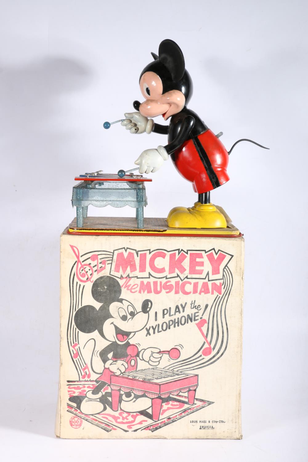 Mickey The Musician 'I Play the Xylophone' clockwork automaton by Louis Marx and Co Ltd of