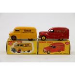 Two Dinky Toys diecast vehicles 471 Austin Van Nestle and 480 Bedford 10cwt van Kodak, each