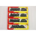 Four Hornby OO gauge model railways DCC Ready locomotives to include R3089 4-6-2 Flying Scotsman
