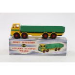 Dinky Supertoys diecast 934 Leyland Octopus Wagon with yellow cab and chassis, green body, red hubs,
