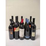 Ten bottles of South African red wine to include five bottles of Tukulu Pinotage 2008, 750ml, 13.