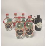 Seven bottles of gin to include five bottles of Opihr London Dry Gin, 70cl, 40% vol, and two bottles