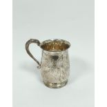 Silver pint mug of Georgian style, monogrammed, Birmingham 1912, 310g / 10oz.