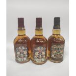 Three bottles of Chivas Regal 12 year old blended Scotch whisky, 700ml, 40% vol.  (3)