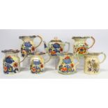 Five pieces of Masons Ironstone "Jardiniere" pattern china, pattern no. C2368, comprising: teapot;