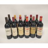 Twelve bottles of French Bordeaux and red wines to include two bottles of Château Simard Saint-