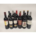 Twelve bottles of red wine, mainly Spanish, to include Vina Izadi Rioja Reserva 1997, 75cl, 13.5%