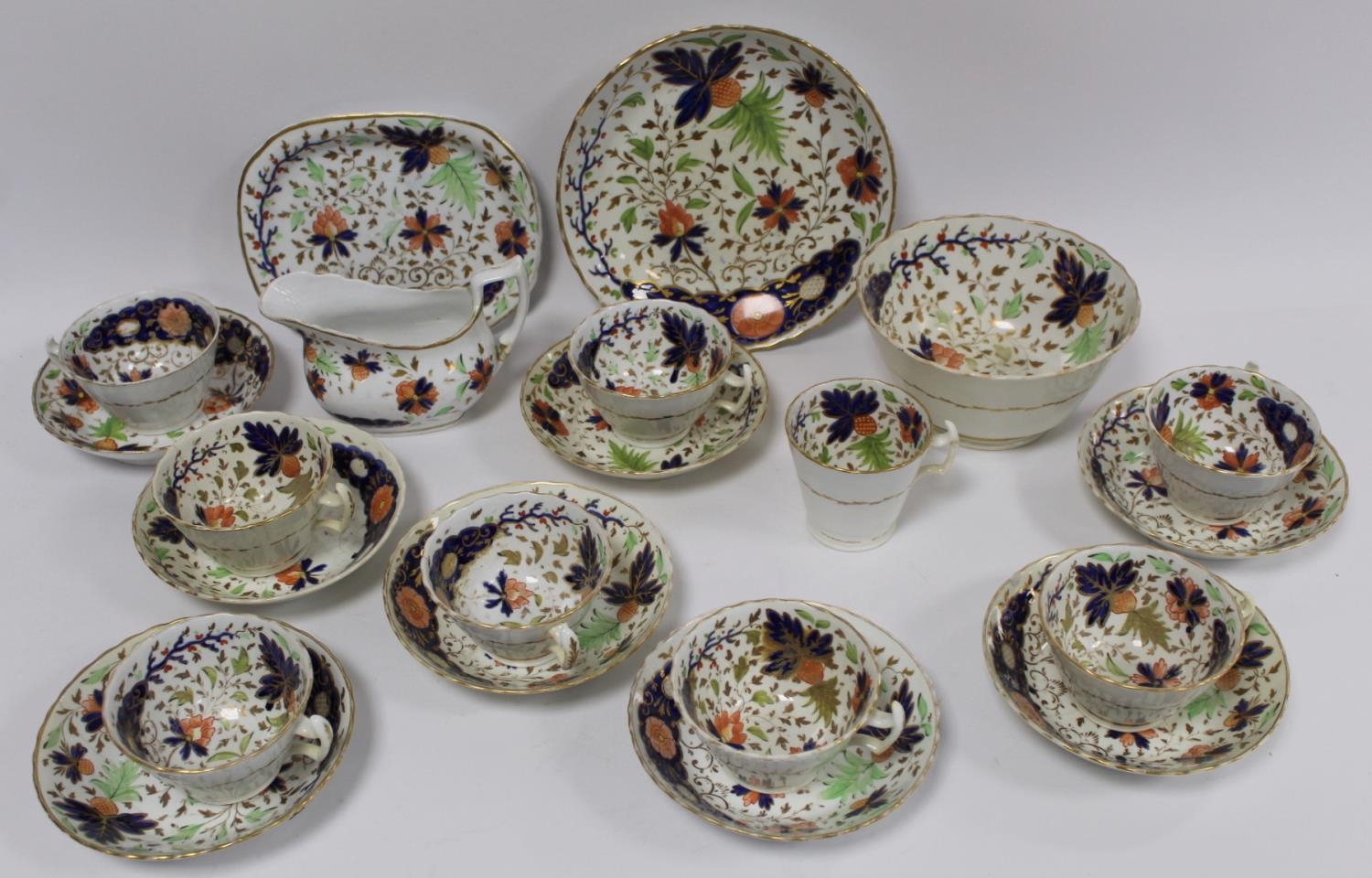 Five pieces of early 19th century Masons Ironstone "Indian Grasshopper" dinnerware comprising: large - Image 30 of 31