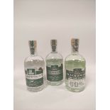 Three bottles of Blackwood's Vintage Dry Gin of Shetland to include a limited edition 60% bottle,