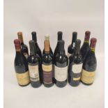 Twelve bottles of assorted red wine to include bottle of Châteauneuf-du-Pape, Barolo 2002, 75cl,