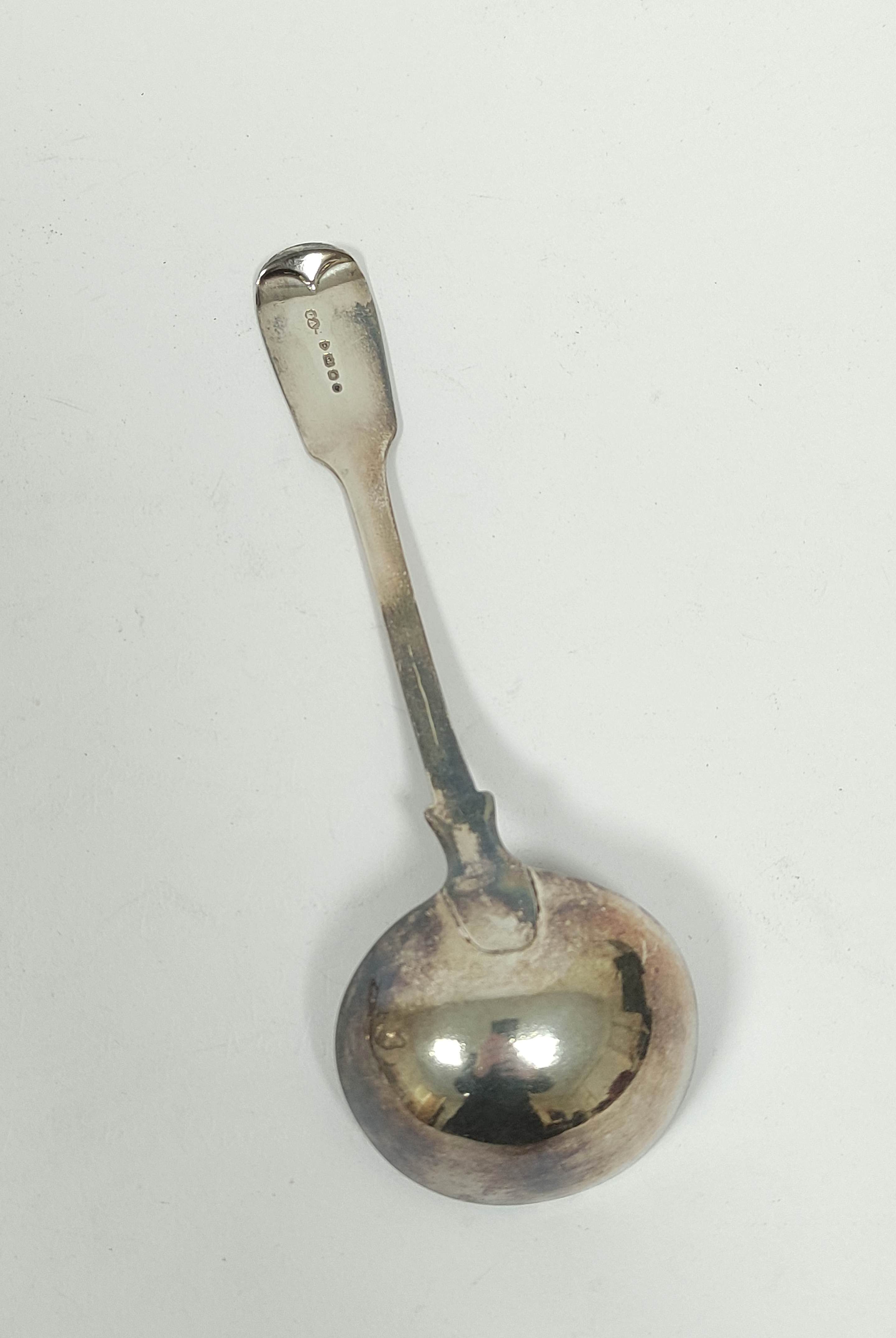 Silver sauce ladle, 1533 and a child's spoon, 72g / 2½oz. - Image 4 of 8