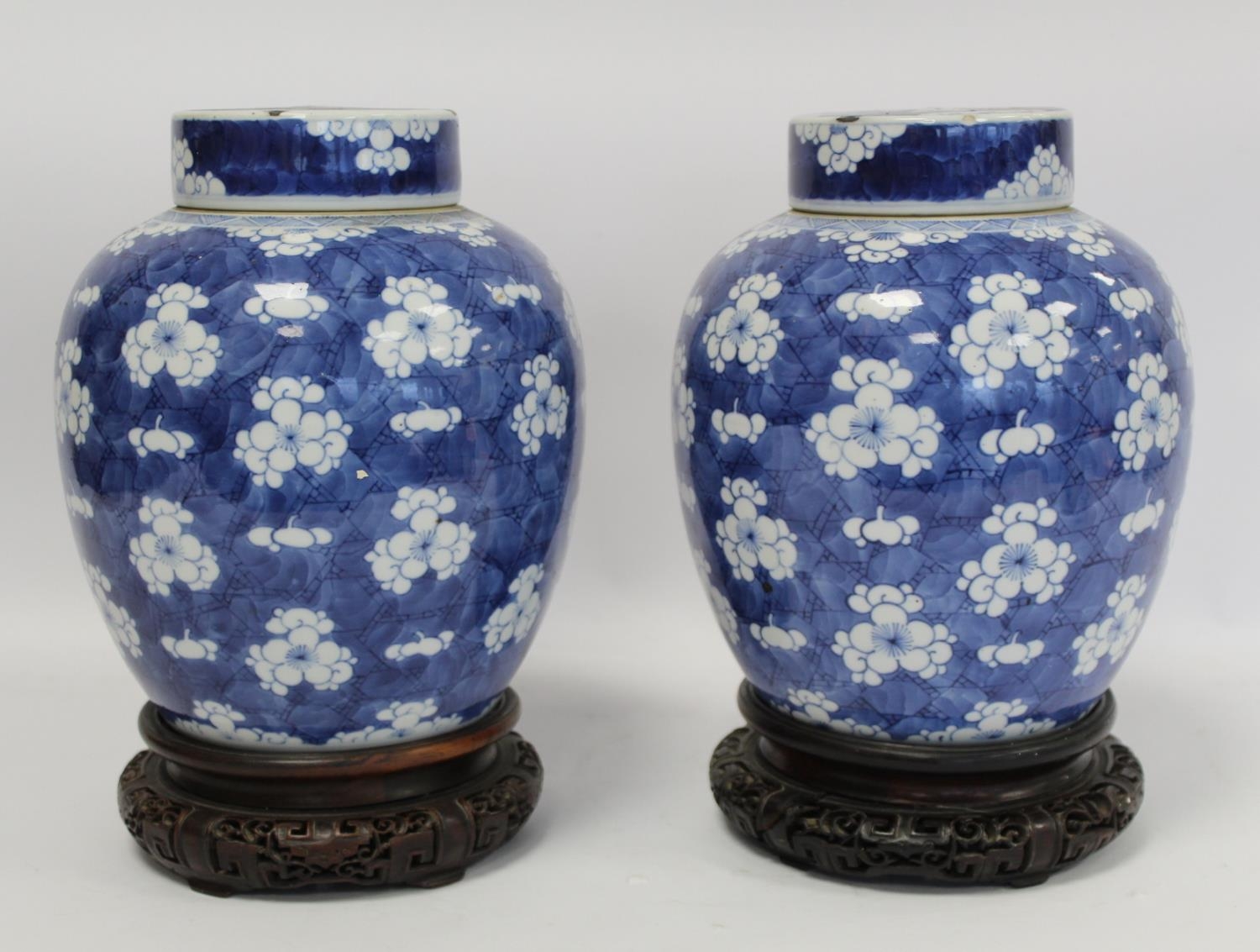 Pair of 19th century Chinese porcelain covered ginger jars of ovoid form with underglaze blue - Image 2 of 28